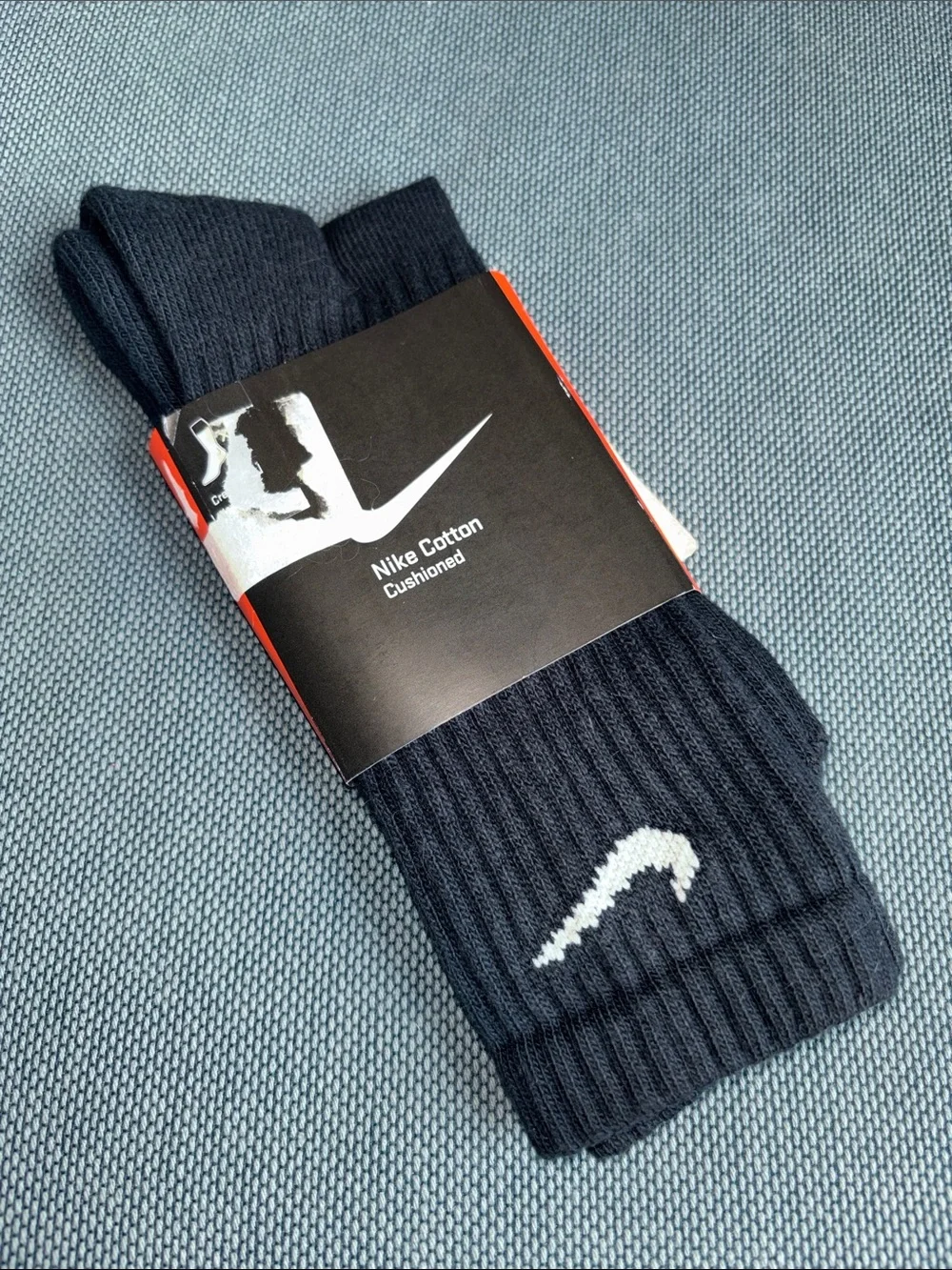 Nike Cushioned Crew Socks - Black with White Swoosh